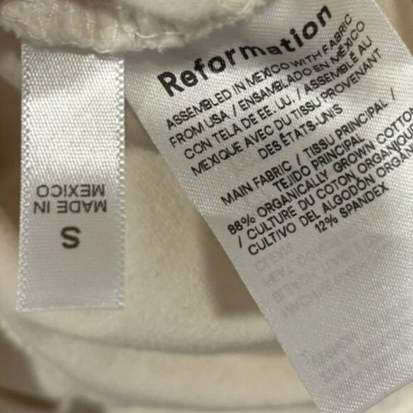 Reformation Lindy Ruched Crop Top Cream Ivory Cap Sleeve Muscle Tank Shirt - Picture 7 of 7